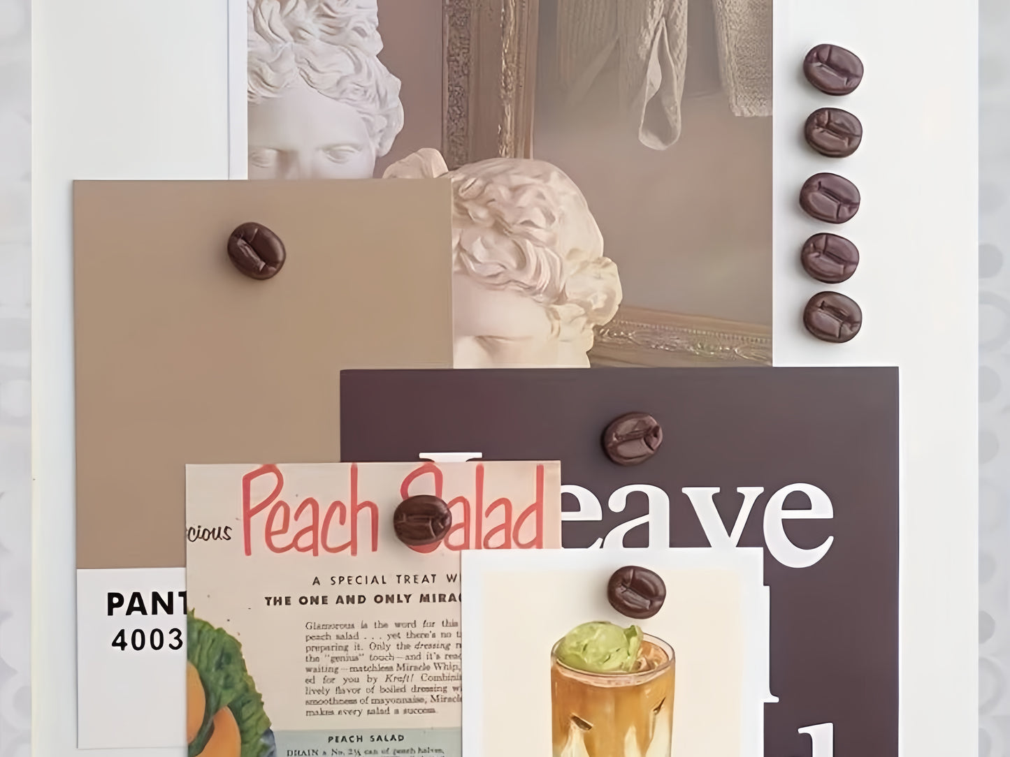 7. 3D coffee set fridge magnets