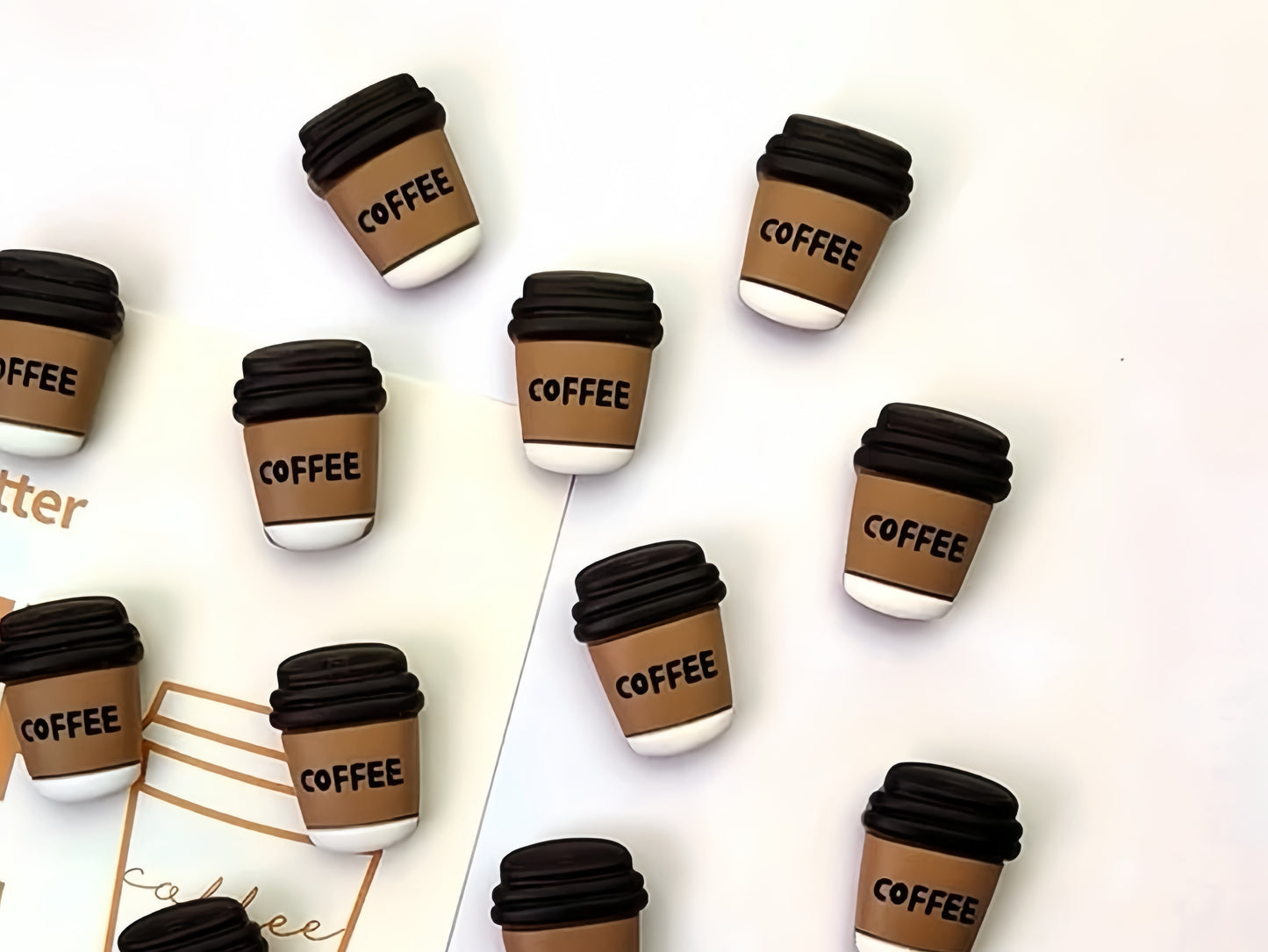 7. 3D coffee set fridge magnets