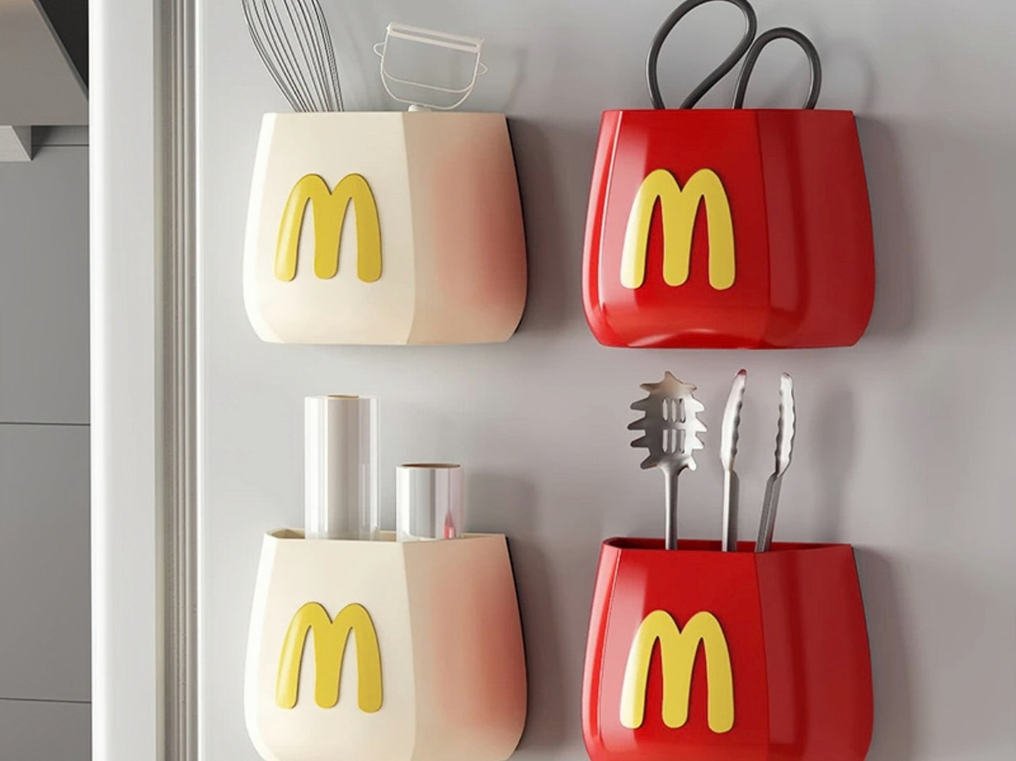 10. Large storage fridge magnets & French fries sealing clips