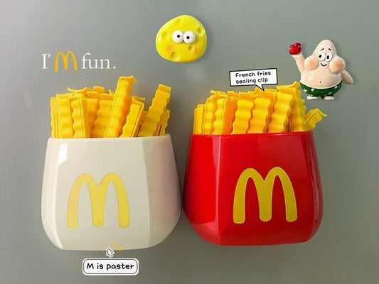 10. Large storage fridge magnets & French fries sealing clips