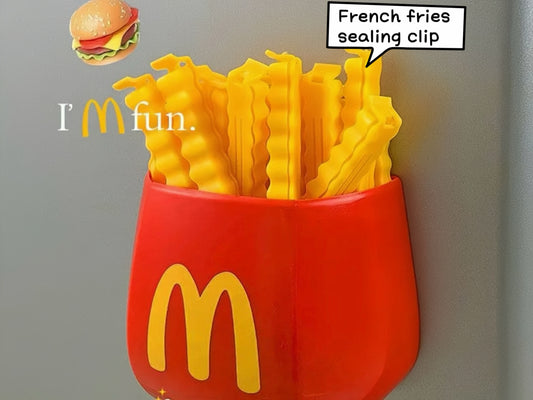 10. Large storage fridge magnets & French fries sealing clips