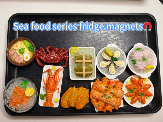 11. Sea Food Serires Fridge Magnets Set