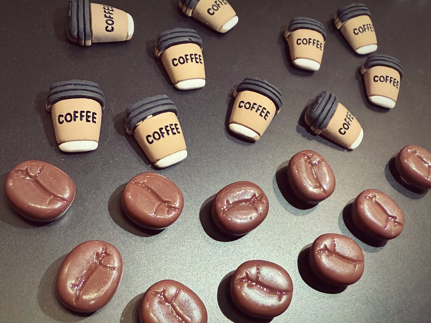 7. 3D coffee set fridge magnets