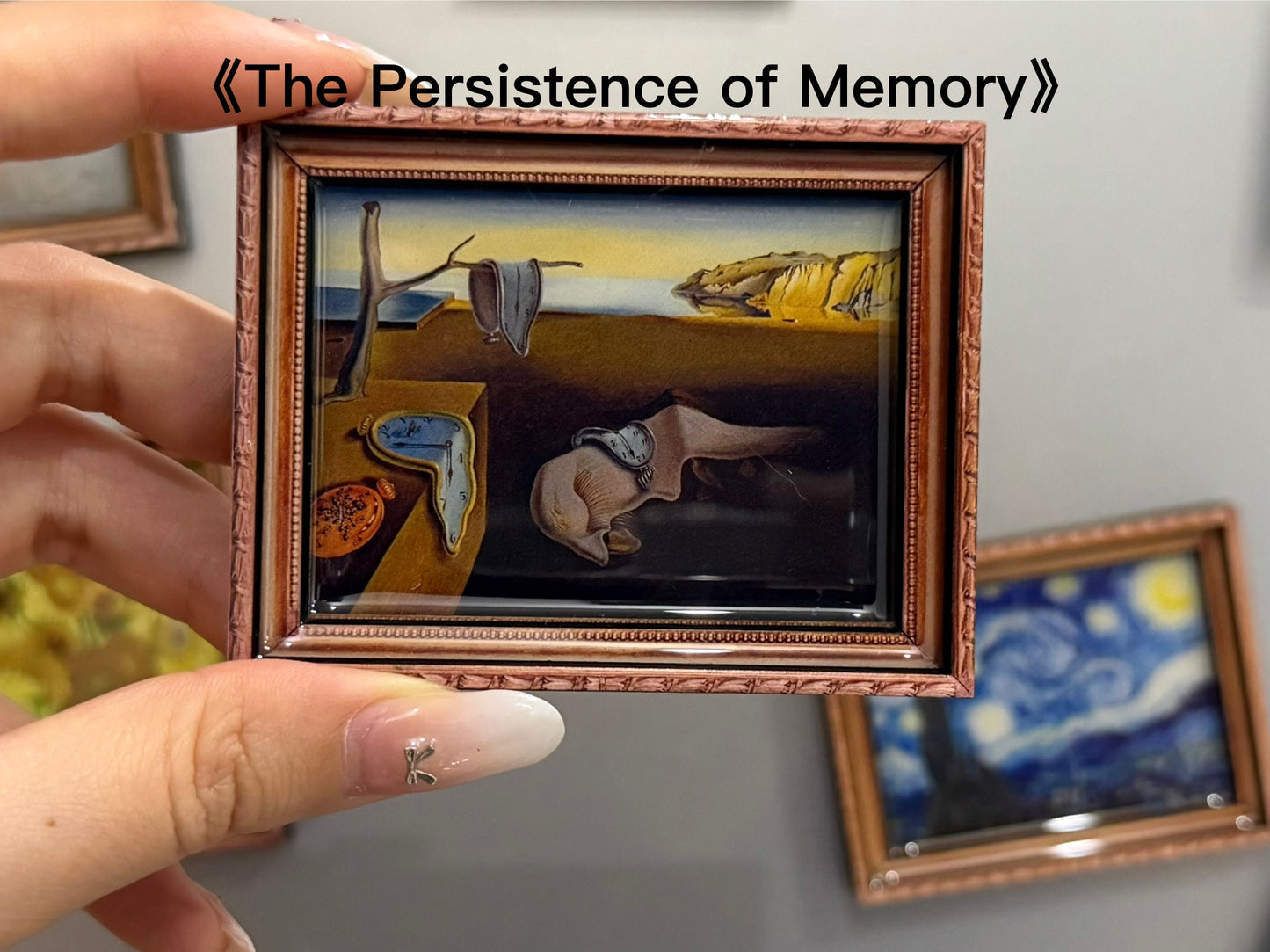 3. Wooden Frame World-famous Painting Series Fridge Magnets Whole set