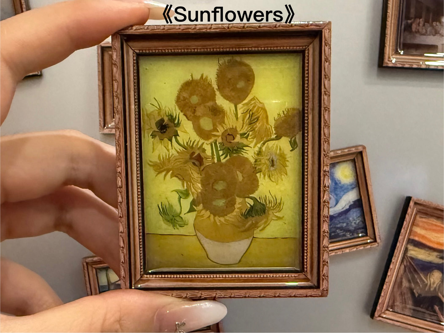 3. Wooden Frame World-famous Painting Series Fridge Magnets Whole set