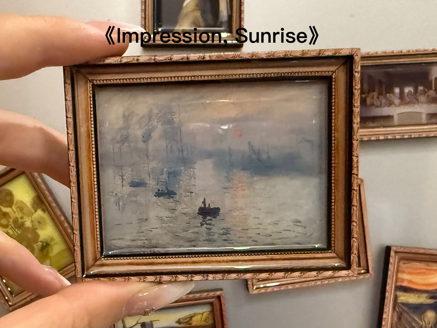 3. Wooden Frame World-famous Painting Series Fridge Magnets Whole set