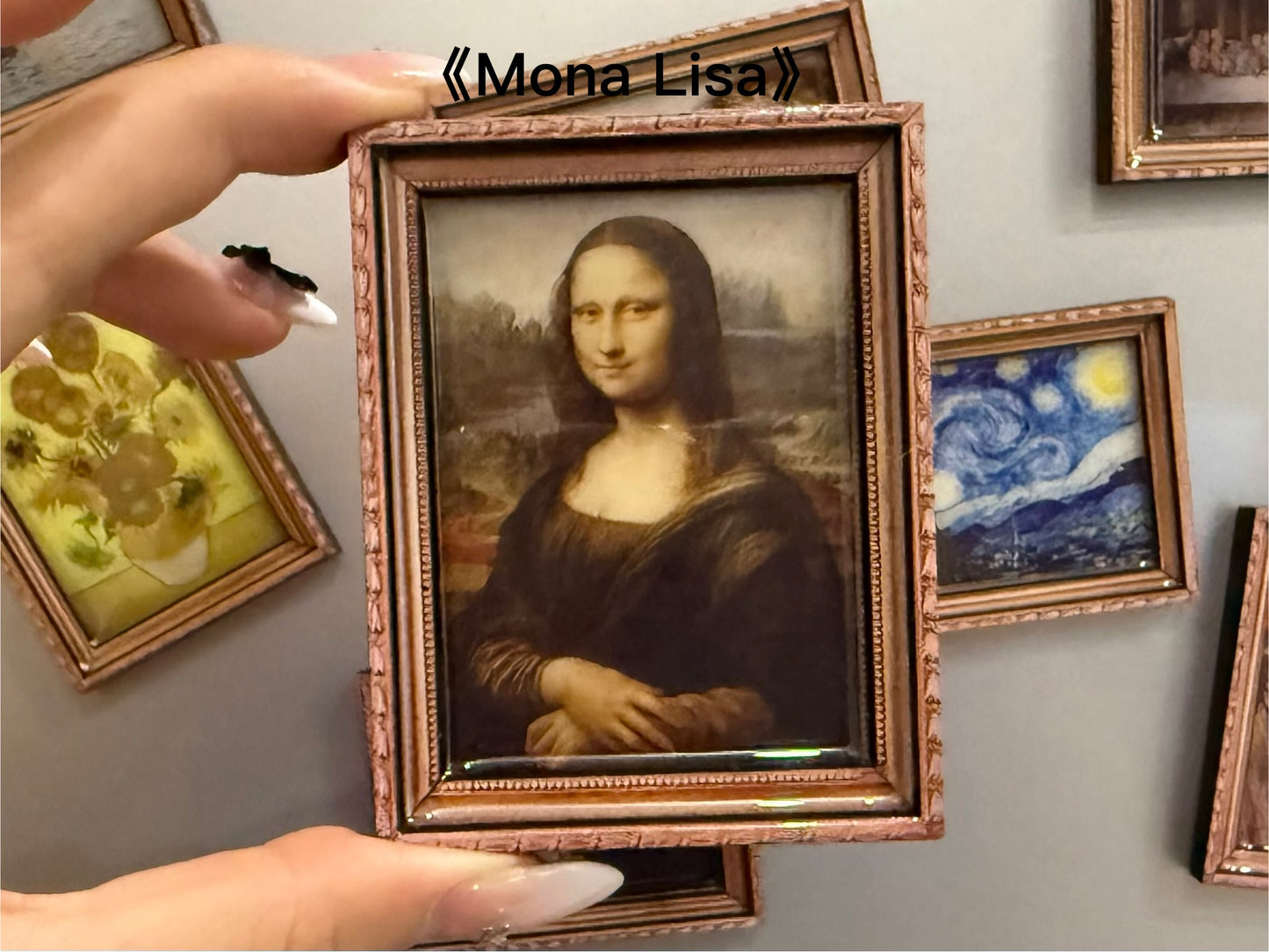 3. Wooden Frame World-famous Painting Series Fridge Magnets Whole set