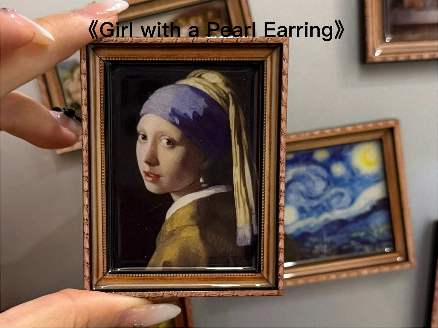 3. Wooden Frame World-famous Painting Series Fridge Magnets Whole set