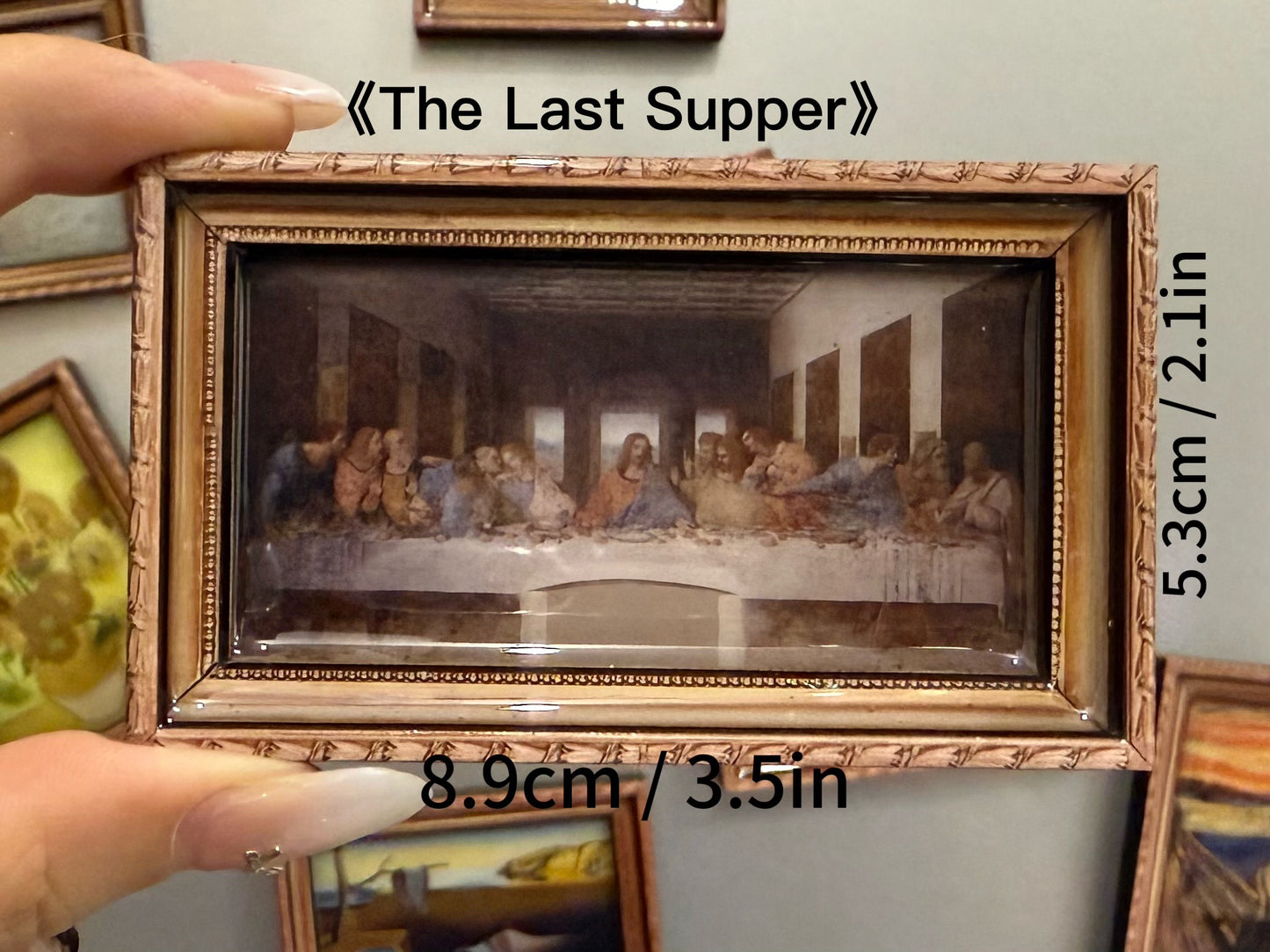 3. Wooden Frame World-famous Painting Series Fridge Magnets Whole set