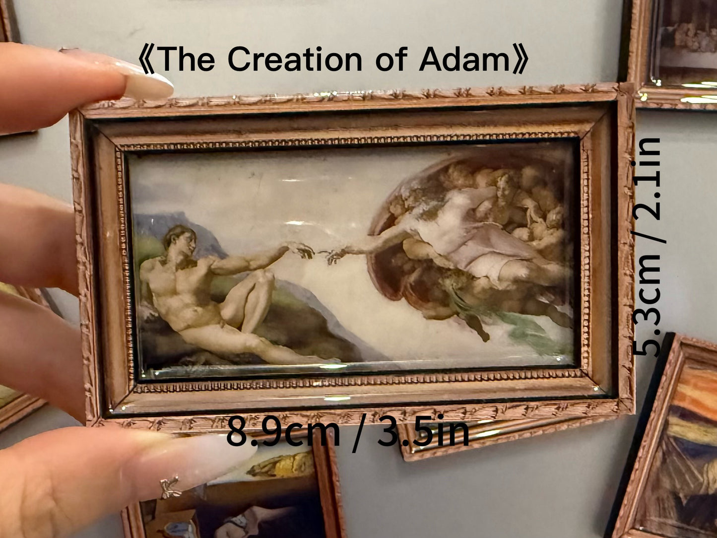 3. Wooden Frame World-famous Painting Series Fridge Magnets Whole set