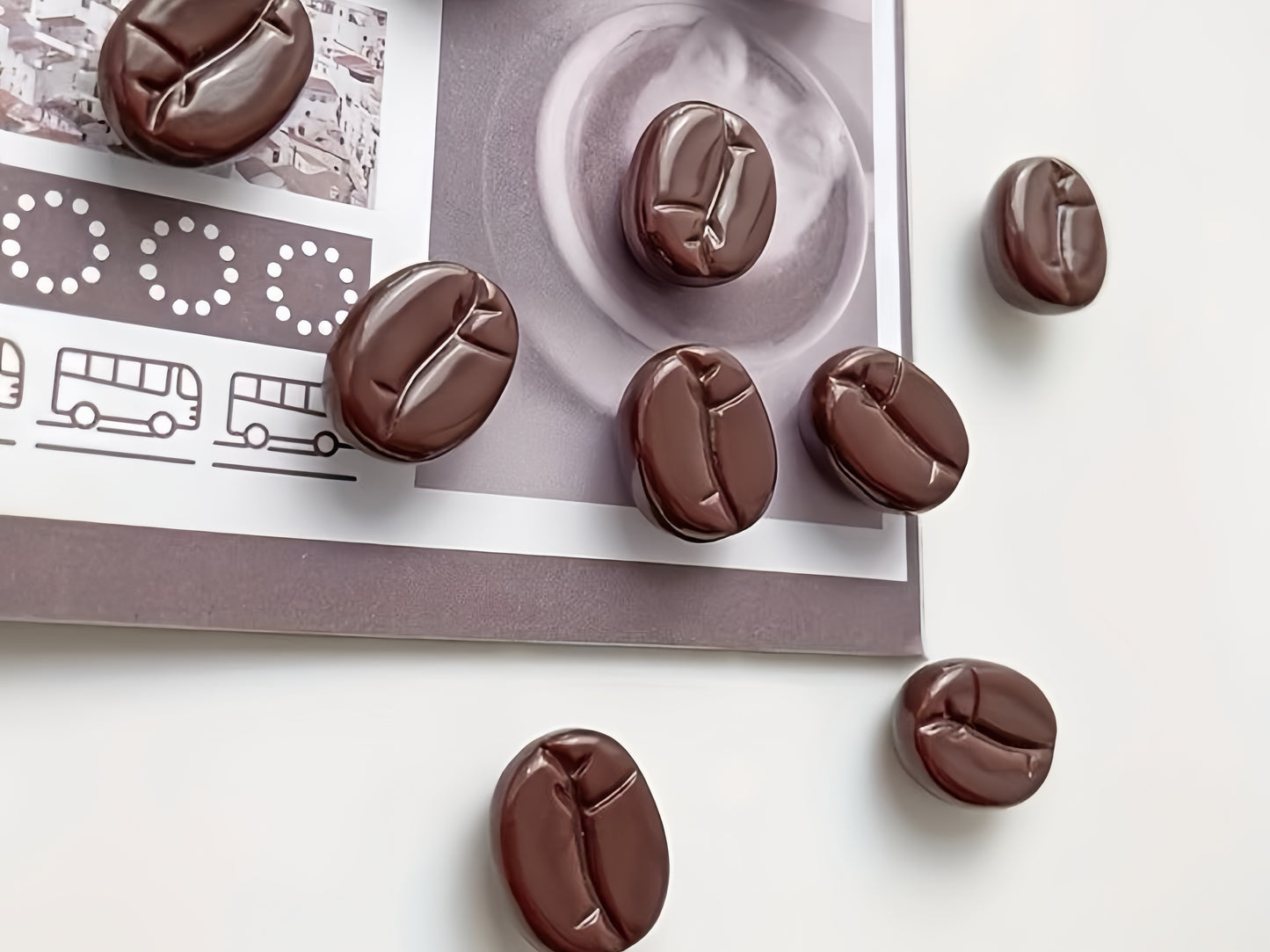 7. 3D coffee set fridge magnets