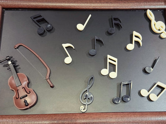 8. 3D Violin & Musical Note Set fridge magnets