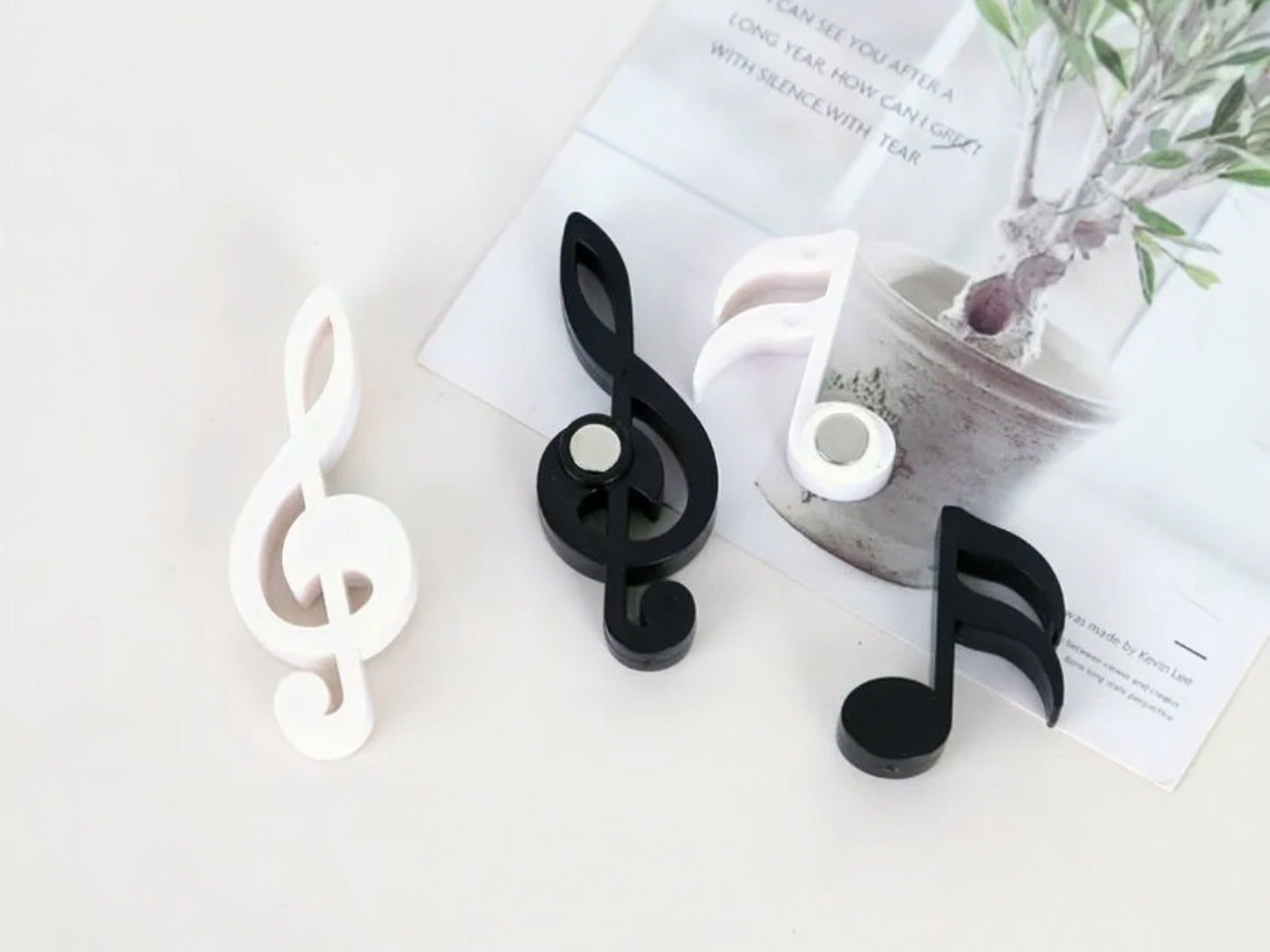 8. 3D Violin & Musical Note Set fridge magnets