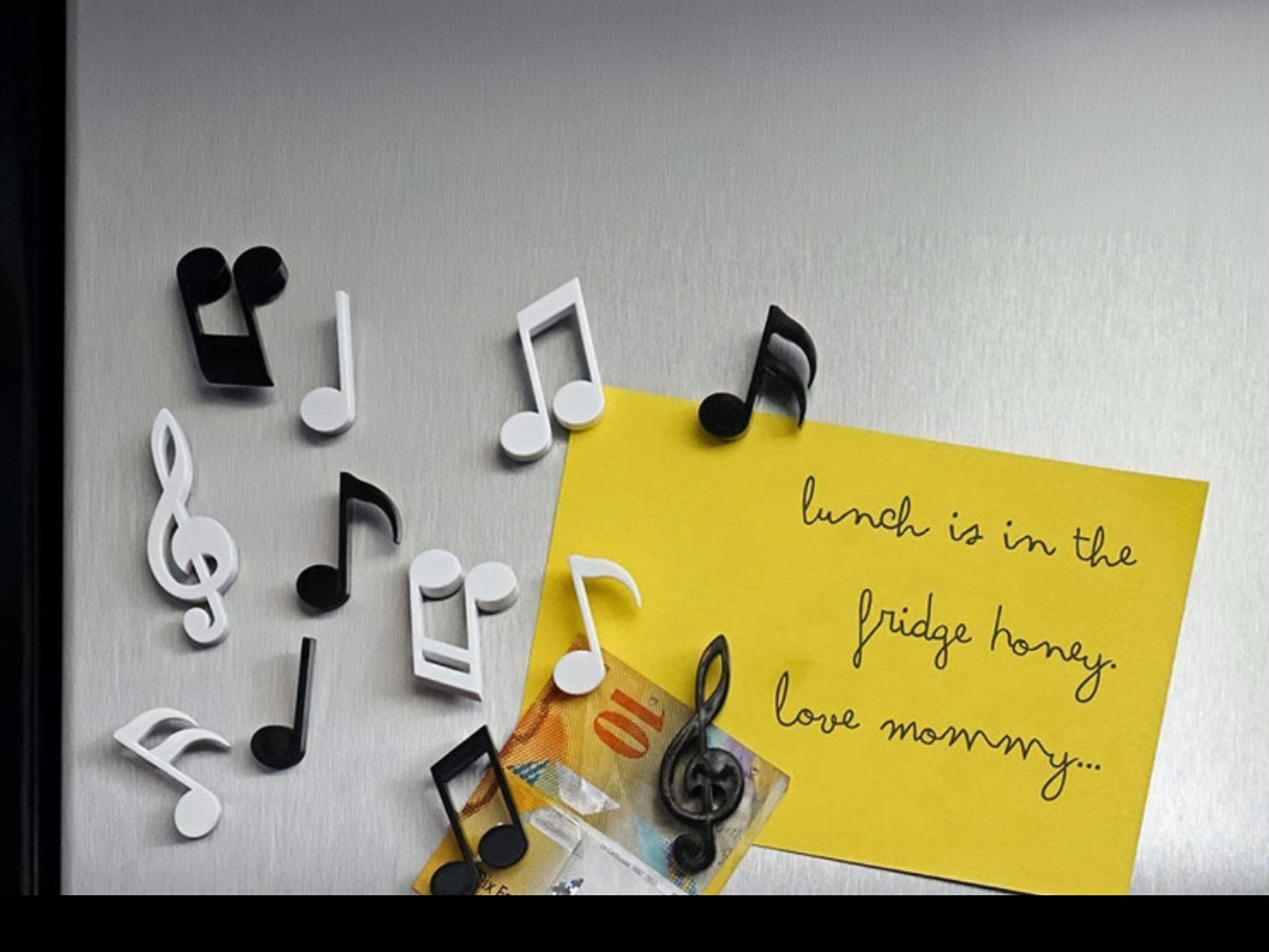 8. 3D Violin & Musical Note Set fridge magnets